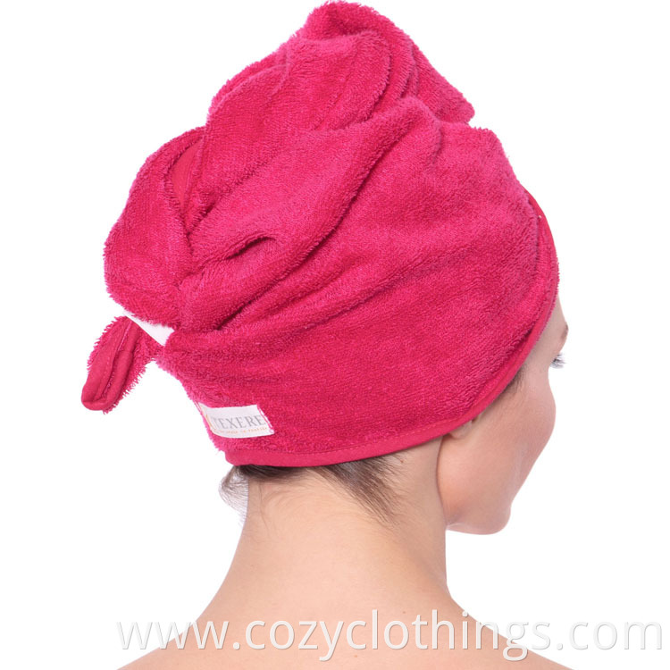 Microfiber Hair Towel Wrap Pink